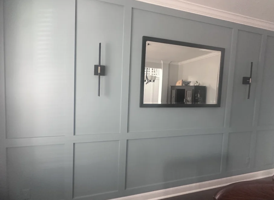 Interior home improvements in the Northshore Louisiana including trim, shelving, and lighting upgrades