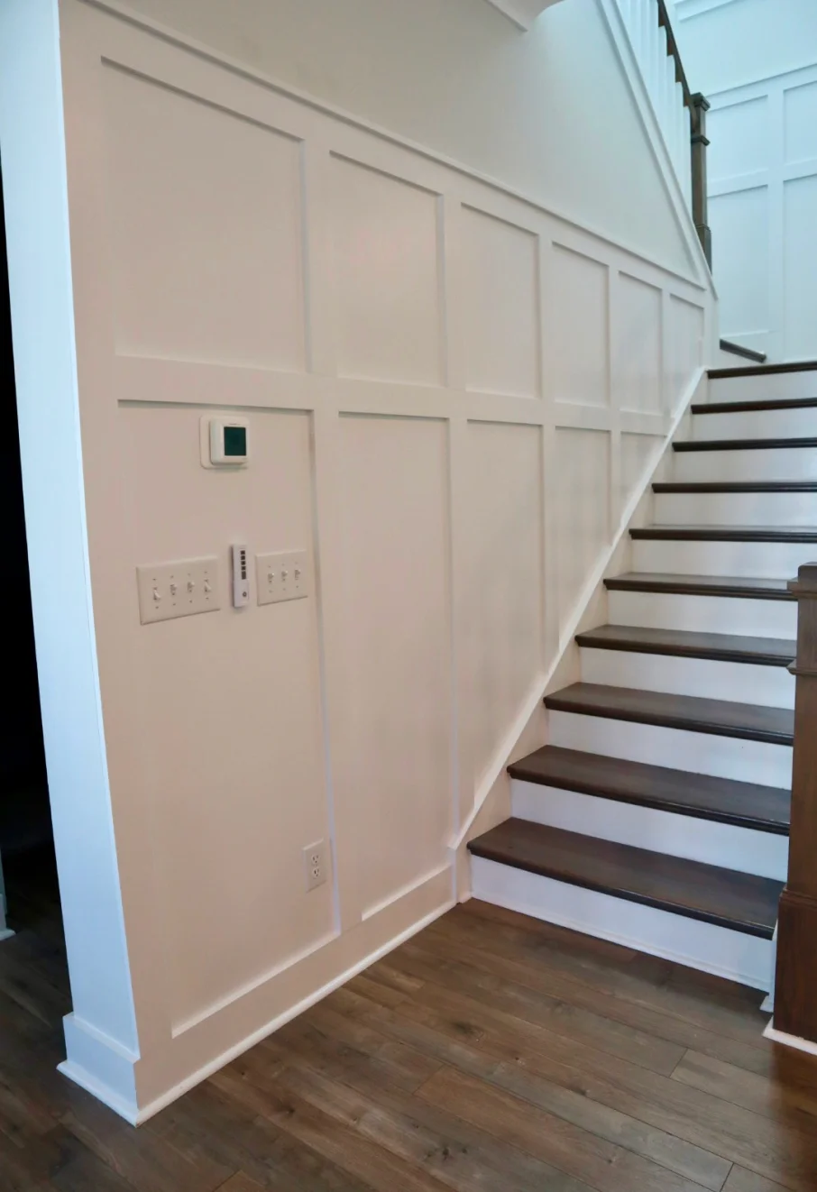 Interior home improvements in the Northshore Louisiana including trim, shelving, and lighting upgrades