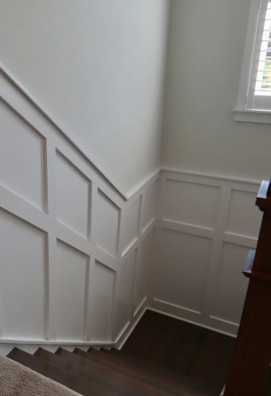 Interior home improvements in the Northshore Louisiana including trim, shelving, and lighting upgrades