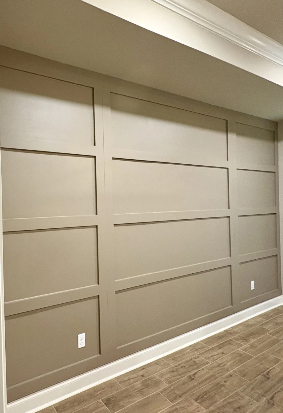 Interior home improvements in the Northshore Louisiana including trim, shelving, and lighting upgrades